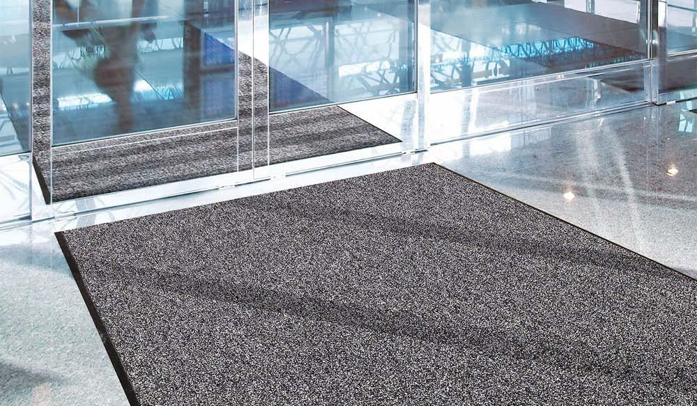 Standard entrance mats Fully washable Hard wearing and durable Retaining dirt and moisture Excellent stability