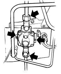 18.6 TO REMOVE THE PRESSURE REGULATOR 1.Remove the outer case see section 18.3. Fig. 29 Regulator removal points 2.
