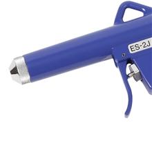 2.1 Ionizing Air Guns 4 ES-2J: Ionizing air gun This gun is electrically safe and shockless. The emitter point is coupled capacitively to the high voltage.