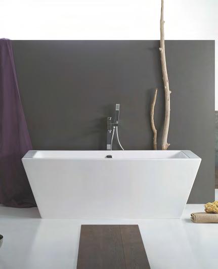 be easily installed in a free-standing configuration Includes bath tub overflow set with drain in chrome finish 5-year limited warranty Lute Dimensions : 1800x800x610mm W0804W I 185000 Features :
