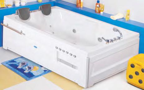 Available in Colour Dew Whirlpool Dimensions : 1820x1320x810mm W1102W I 210000 Features : Whirlpool System with Spine Jets and Swirl Jets Bath Tub Filler Hand Shower Air & 