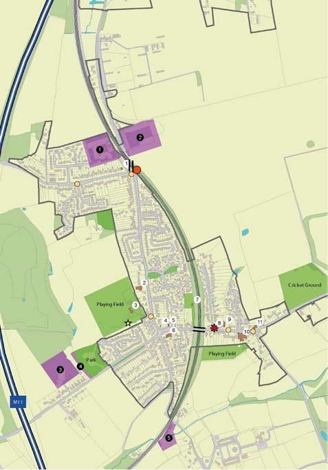 The existing settlement of Elsenham Elsenham is a village of just over 2000 people (just over 850 households) located adjacent to the West Anglia rail line and the M11 motorway within Uttlesford