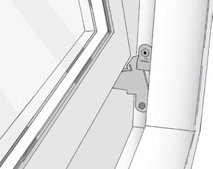 When pushed outwards, the top of the sash can be pulled gently downwards toward the bottom of the window.
