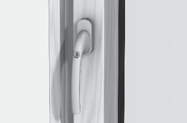 Handles for VELFAC 100 inward opening elements standard with lock with child-lock Operation.