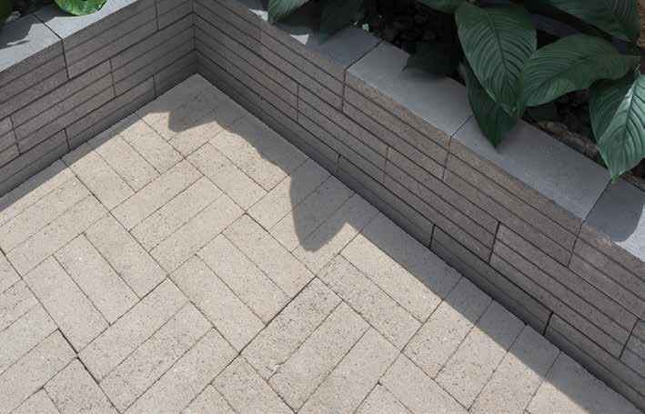 LONGO STYLE & VERSATILITY Shot blast textured paver that can be laid in different patterns depending on your