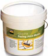 ABOUT GEO-FIX Geo-Fix is an air-cured joint filler for pavers and retaining walls.
