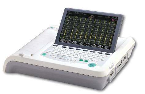 Patient Monitor PRMECG-3 ECG DEVICE - 3 CHANNELS/TABLETOP / Appareil ECG de bureau 3 canaux 7 8 9 10 11 Lightweight and compact design Simultaneously 12 leads ECG displaying Print modes: Automatic,