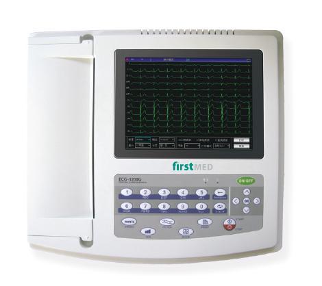000 patients Lead placement diagram Display: 800x480 color LCD touch screen Interpretation function Order Code: M066925 Product No:8698864008946 ECG-1200 ECG Device / Appareil ECG 12