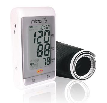 Pressure Monitor / Tensiometre detecteur Fibrillation Atriale Automatic/Upper Arm / Automatique à Bras Large LCD Screen 30 data memory