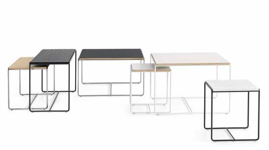 CAJAL TABLE MIX AND MATCH A series of small tables in different heights, shapes and materials to complement the Cajal seating series.