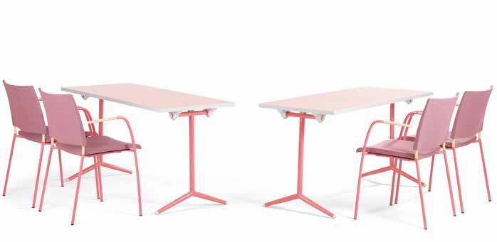 QUICKLY TABLE HARD WORK ON THE GO The Quickly table is a model of efficiency, with compact folding construction using a quick-lock mechanism for simplicity, safety and