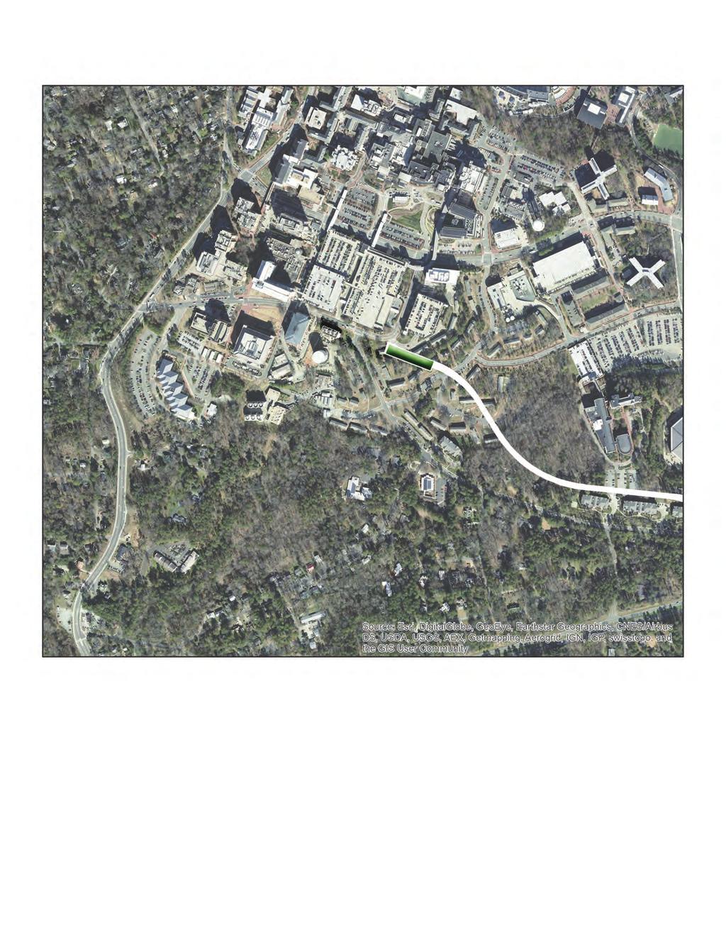 STATION DEVELOPMENT CONCEPT The image shown here depicts the University of North Carolina at Chapel Hill s extensive hospital and research area.