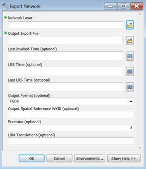 Export Network Parameters LRS network LRS time Last invoked