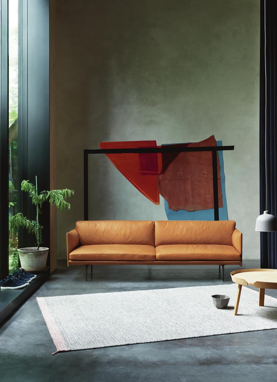 15 OUTLINE SOFA by Anderssen & Voll p. 40 PLY RUG by Margrethe Odgaard p.