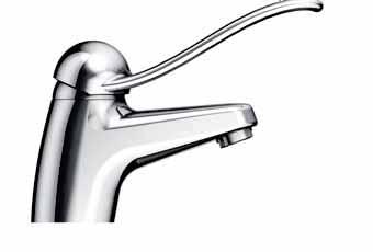 Washbasin 15 E Basin mixer with extra-long lever. Eco Flow 6 l/minute.