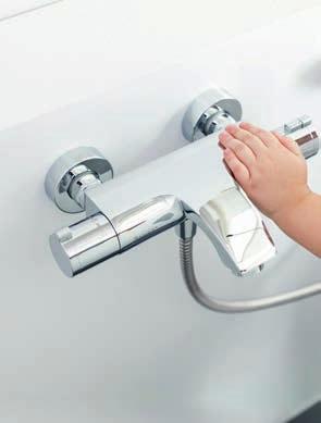 Thermostatic Water Taps and Dual Shower Systems Constant Water Temperature The thermostatic tap will balance the changes of water pressure and temperature in the pipes, ensuring the water of the