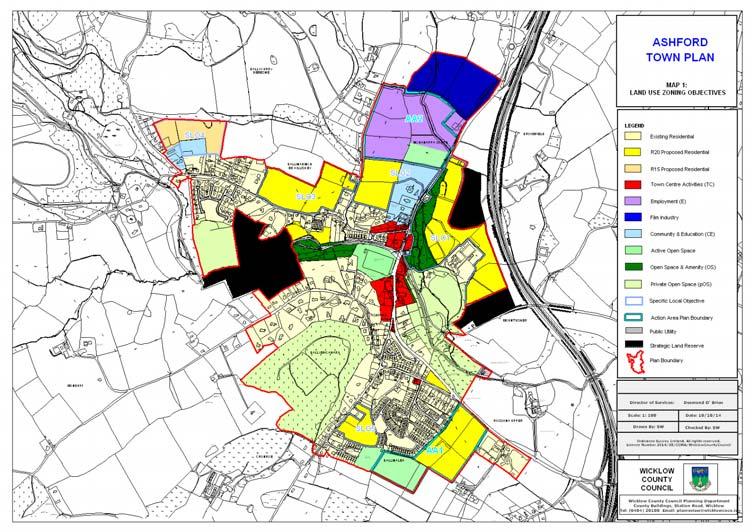 ASHFORD The Ashford Town Plan was adopted in October 2014 as Variation 5.1 of the Wicklow County Development Plan 2010-2016.