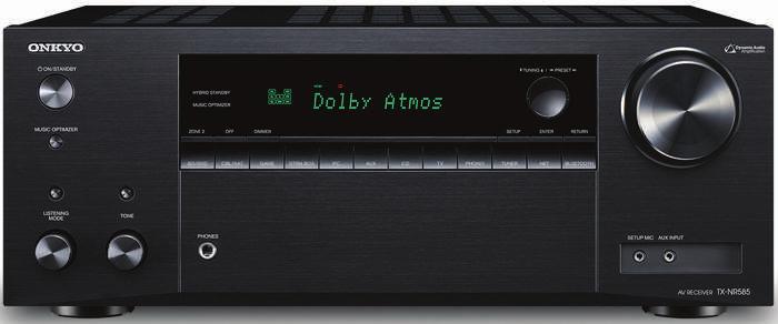2-Channel A/V Receiver TXNR585 80 W/Ch Dolby Atmos & DTS:X playback HDR10,