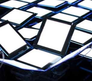 organic electroluminescent film comprised of carbon-based compounds.