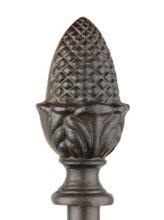 finials can be adapted to