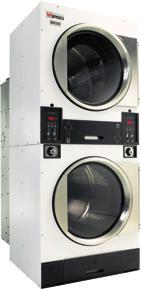 Possibility to create 30 programmes Residual humidity control DR335: stacked dryer Double capacity