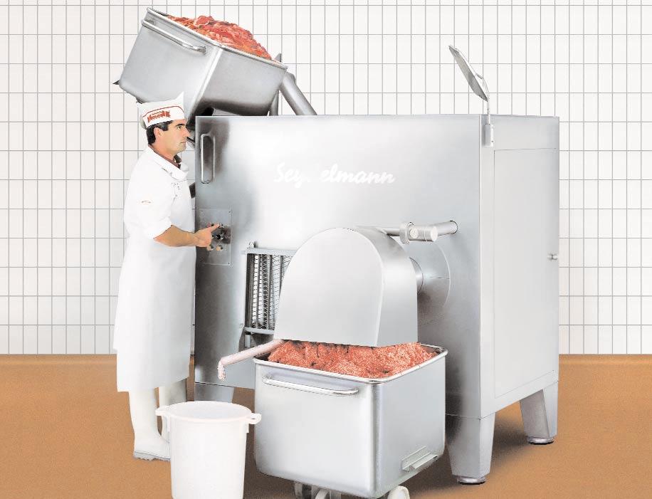 The Seydelmann Automatic Grinders with Hole Plate 160, 200 and 250 mm Perfect Function Clearest cut of freshly sloughtered meat, cold meat and frozen meat down to 10 C (14 F).