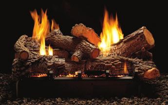 The 24-inch Rock Creek refractory log set must be ordered to complete the fireplace.