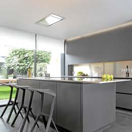 Performance is key: Ceiling Hoods Designed to fit British ceilings these hoods are ideal for open plan kitchens. They are most effective if they are mounted in the highest point of the ceiling.