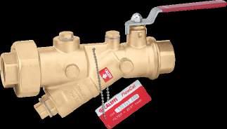 6 B Y-STRAINER WITH BALL VALVE FOR HYDRONICS STATIC BALANCING WITH FLOW METER 120 Y-strainer Y-strainer with integral ball valve. Brass body. Stainless steel strainer cartridge.