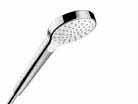 Hand showers Croma Select E G½ 181 65 110 Hand shower Vario EcoSmart 9 l/ min. shower head size: 110 mm. convenient diversion via Select button. spray type: Rain, TurboRain, IntenseRain.
