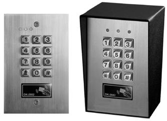 VANDAL RESISTANT BACK-LIT WEATHERPROOF ACCESS CONTROL KEYPAD AND CARD READER WITH WIEGAND OUTPUT & APO DATA I/O