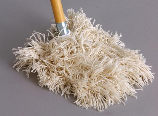 Flat Duster This square duster is made from 4-Ply Cotton blend yarn and can be laundered. This mop is ideal for both office and industrial use.