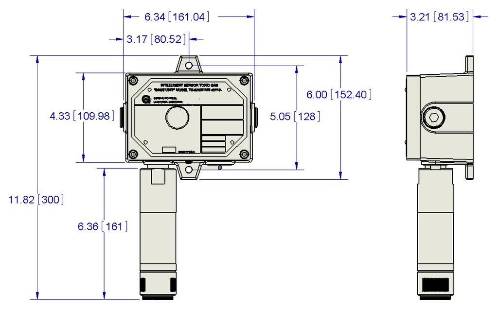 3.4.1 Mounting Dimensions The following figure shows the