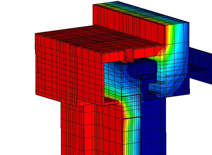 the thermal load was used generated from the output of the previous thermal analysis.