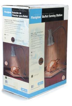 kitchen accessories SINGLE ARM FLEXIGLOW HEAT LAMP BOX PACK Colors: Aluminum(00) Spun aluminum shade with flared rim for added strength. Shade is drilled for increased heat dissipation.
