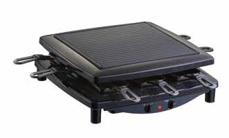 Raclette grill Made in Germany Non-stick coated die-cast grill plate Stone plate, cut and scratch resistant Incl.