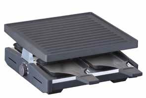 Flat grill area Pans Power : 1200 W (230 V ~) : 3.1 kg Dimensions (H/W/D): 11 x 39.5 x 23 cm : Black / Stainless steel Unit/pallet : 4/60 Article-No. : 63.38.