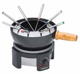 Automatic pot recognition - Turns off when no pot is on the top - Base of pot is heated directly IK 11 S Induction Temperature adjustable Fondue forks Wok Power : 1000 W (230 V ~) : 5.