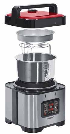 Non-slip rubber feet Incl. steaming insert for vegetables or fish, spoon, dipper & measuring cup MC 850 Electr.