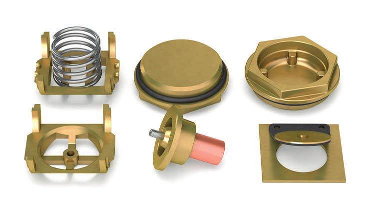 parts made mainly of brass.