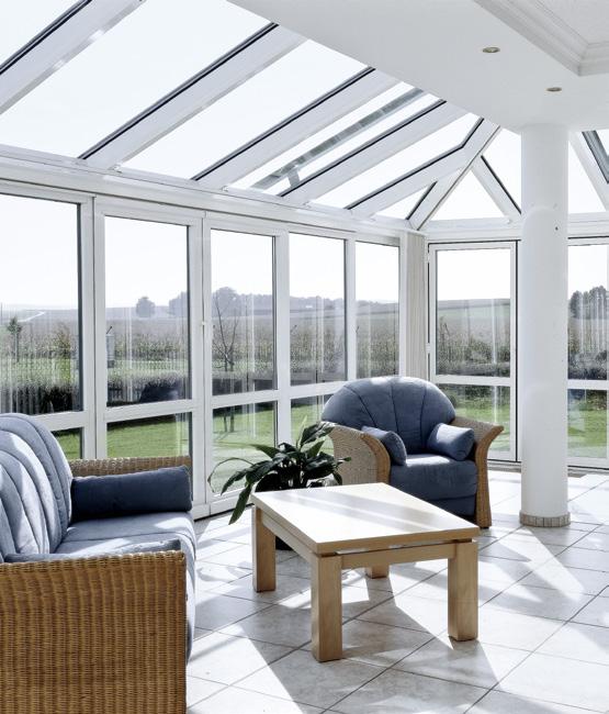 6 Schüco Conservatories a sheer delight A real bright spot Energy generation: a conservatory with BIPV Space flooded