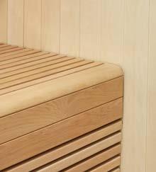 CLASSIC The Classic range of solid aspen or alderwood sauna interior is available in pre-cut