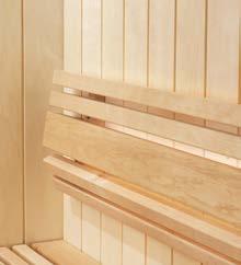 CLASSIC SLIM Classic Slim sauna interiors in aspen or alderwood are available in pre-cut