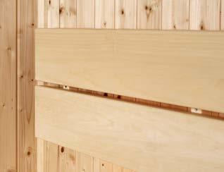 CLASSIC WIDE The Classic Wide range of solid aspen or alderwood sauna interior is available