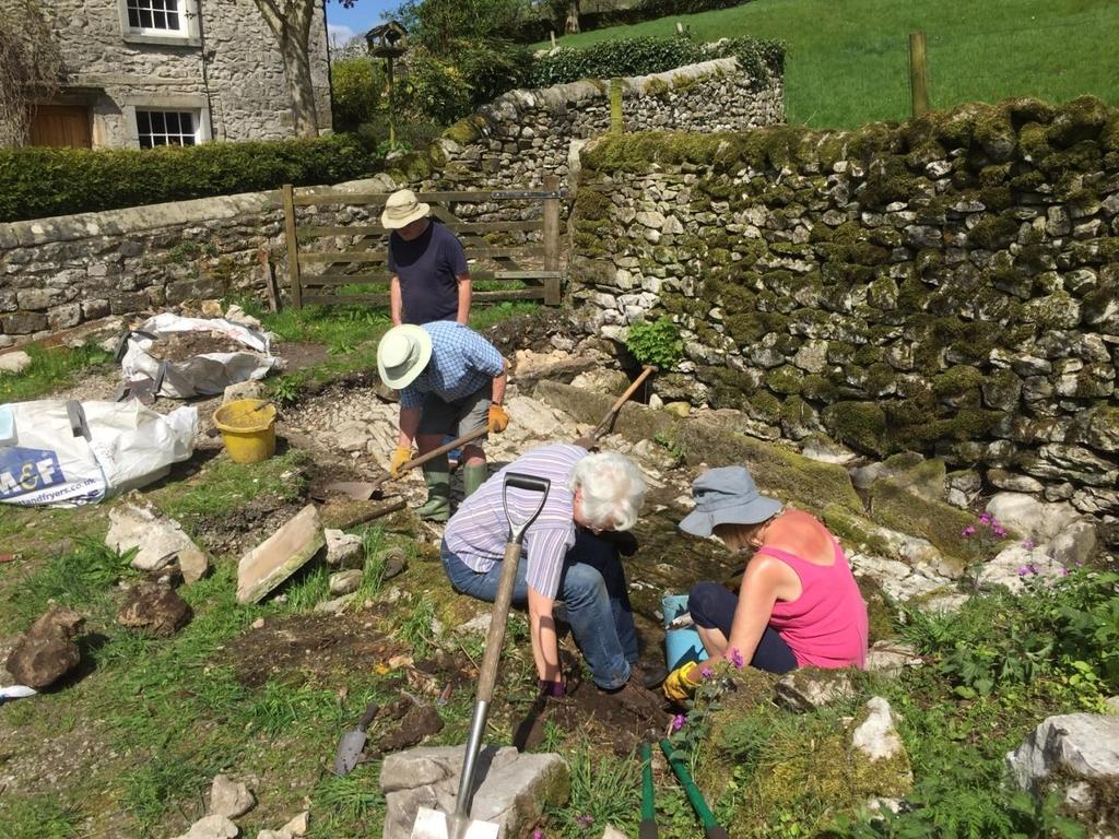 Stage 3 of the Project 8 th May 2018. Clearing troughs and preparing for wall building. Photo 18 Searching for cobbling.(no luck!