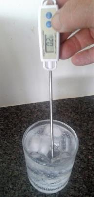 How to do 12 weekly calibrations Ice Water Fill a glass with ice cubes, then top off with cold water. Stir the water and let sit for 3 minutes.