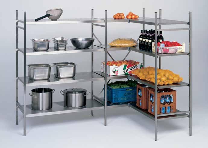 Shelves for Cold Storage Rooms Our shelf system meets all important requirements of tenders: hygienic concept, TÜV approven