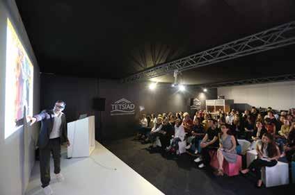 The exhibitors and visitors spend five days examining new products created in line with the latest trends while enjoying live music befitting the concept in the Trend Area exclusively prepared by the