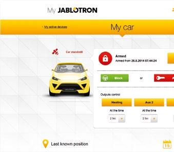 the MyJABLOTRON Web Self-service and mobile