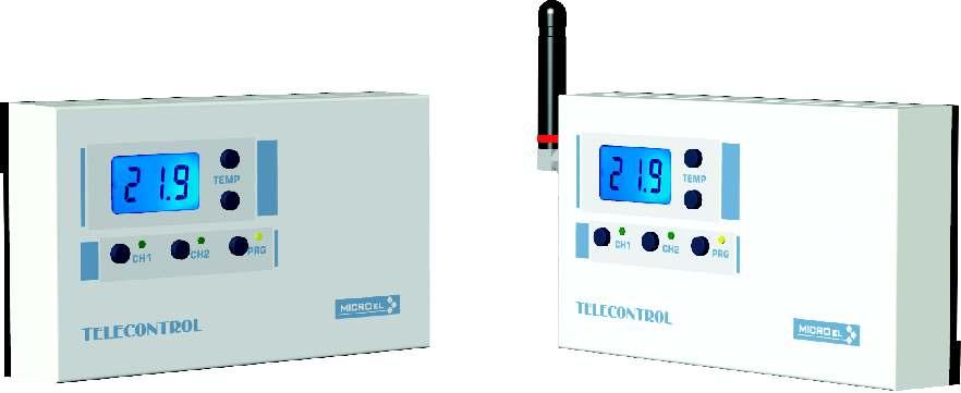 temperature regulated) Room temperature and external temperature measurement 7-day thermostat program Voice menu in English (also other languages on demand) T18DP Room thermostat fully controllable